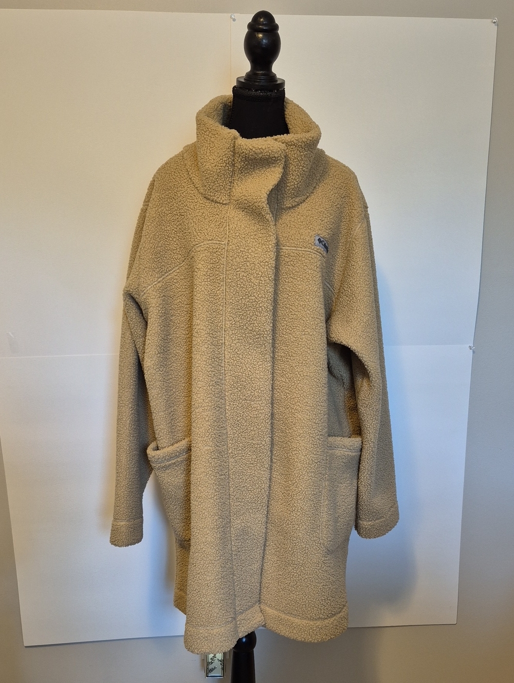 Columbia Women's Beige Teddy Fleece Coat with Funnel Collar - 3X - Picture 2 of 9